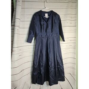 LT LANTING BRIDE Women's Dark NAVY Blue Satin Dress